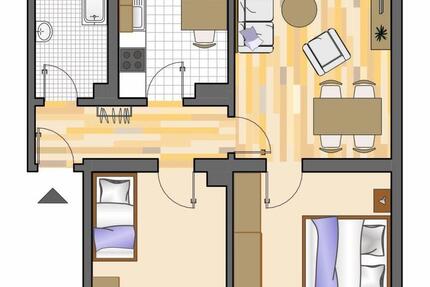 Wohnung Marl - 3 Zimmer, 61 m&sup2;, 489&euro; | Angebot:25807053