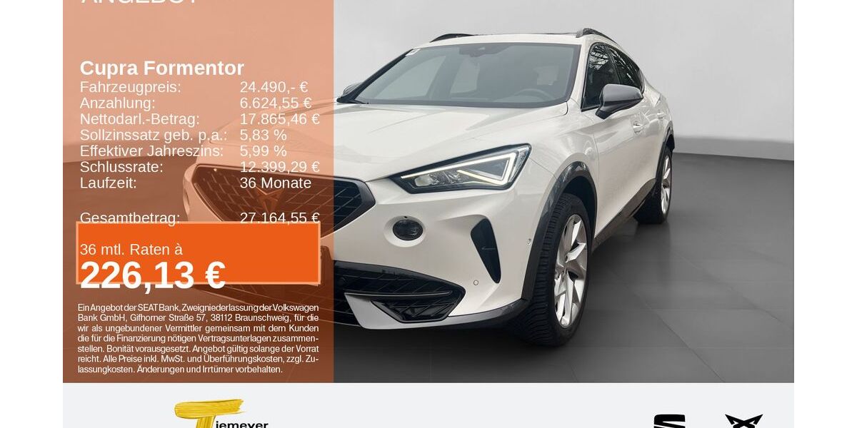 Cupra Formentor 31.544 km 24.490 &euro; Recklinghausen 45663
