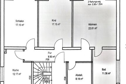 Wohnung Wesel Bislich - 3 Zimmer, 102 m&sup2;, 1.020&euro; | Angebot:25753591