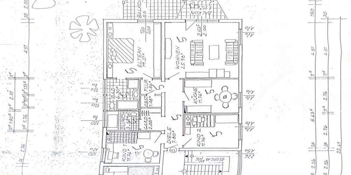 Etagenwohnung Bochum Stiepel - 4 Zimmer, 107 m&sup2;, 420.000&euro; | Angebot:25657492