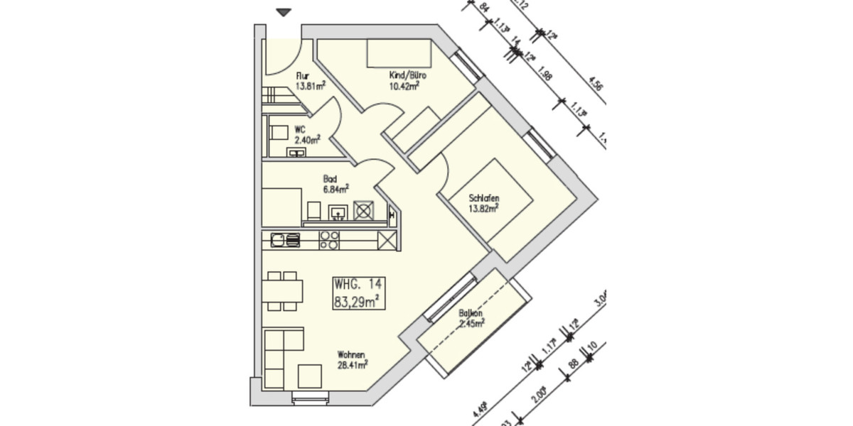 Etagenwohnung Reken - 3 Zimmer, 1.082&euro; | Angebot:23720345