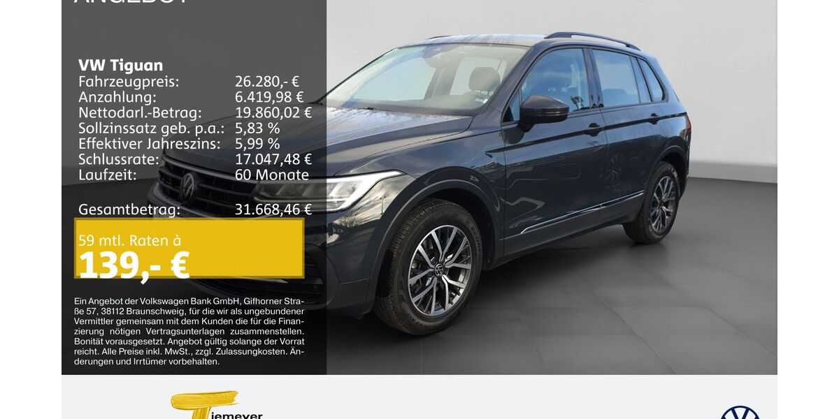 VW Tiguan 42.337 km 24.980 &euro; Bochum 44892