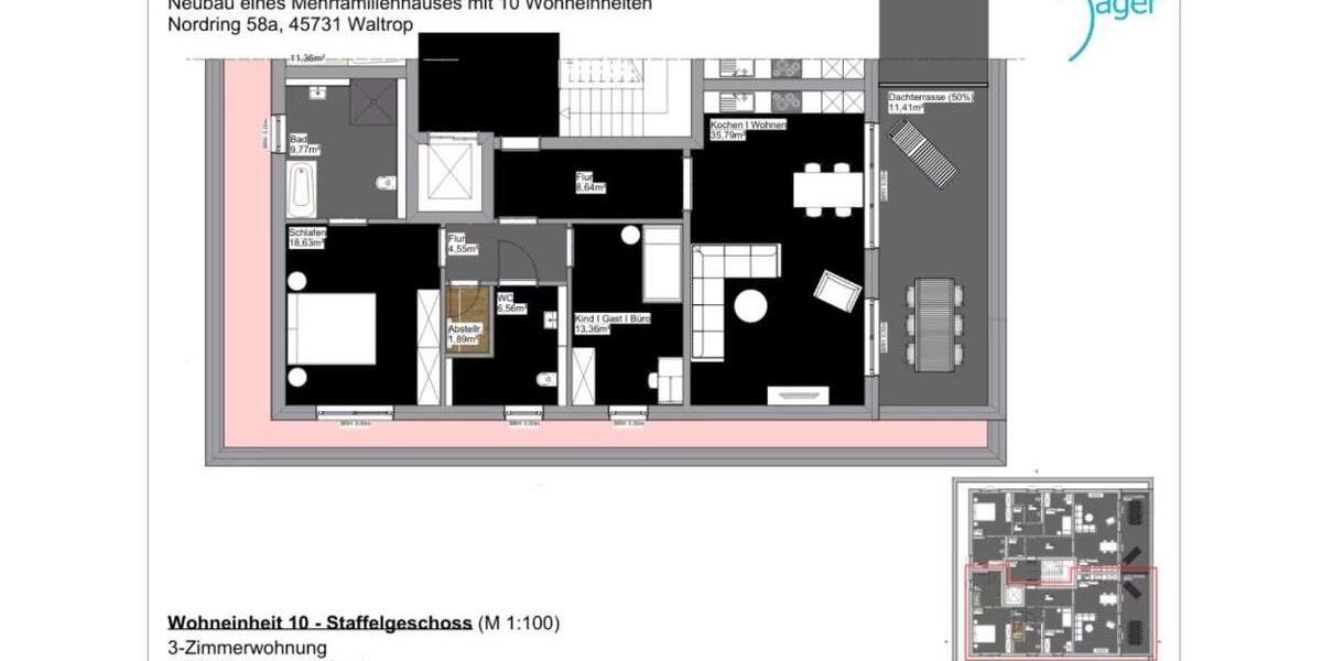 Einfamilienhaus Waltrop - 3 Zimmer, 111 m&sup2;, 1.715&euro; | Angebot:25648668