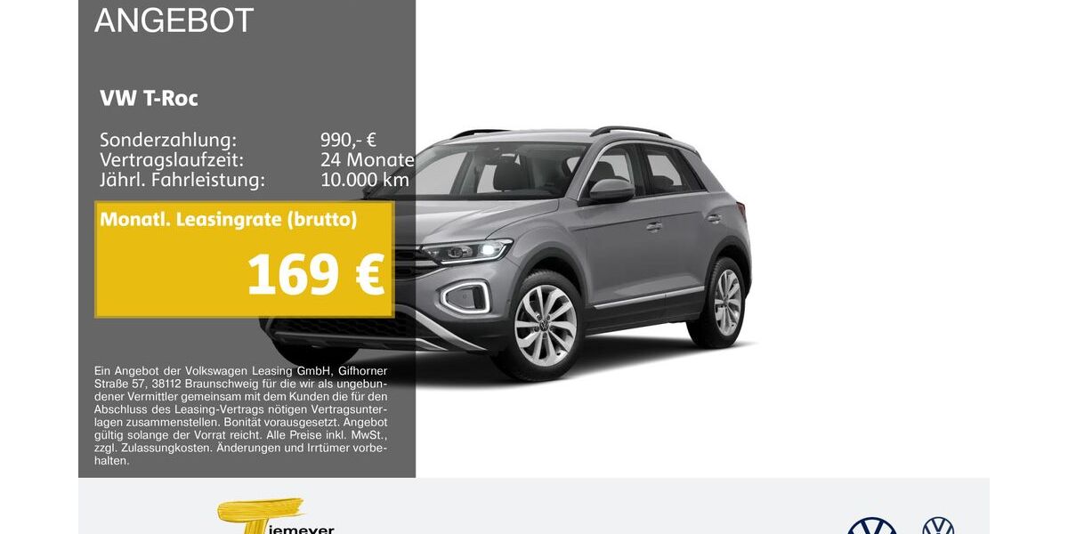 VW T-Roc 9.735 km 24.110 &euro; Marl 45770