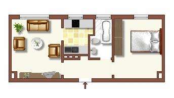 Wohnung Duisburg Huckingen - 2 Zimmer, 40 m&sup2;, 409&euro; | Angebot:26184439