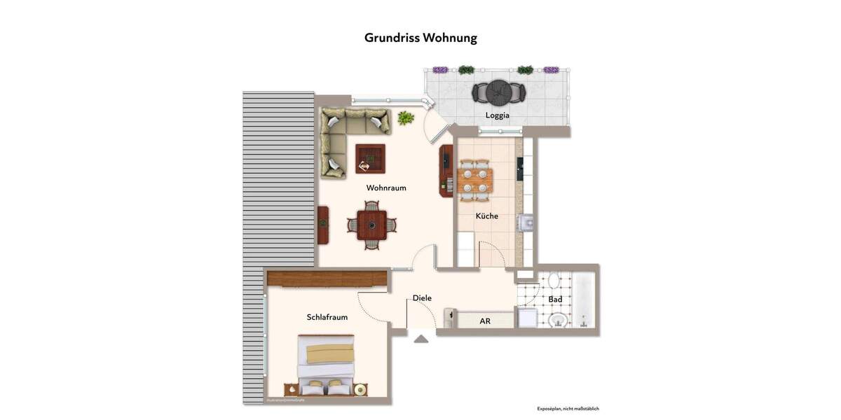 Etagenwohnung Voerde - 2 Zimmer, 64 m&sup2;, 109.500&euro; | Angebot:25837027