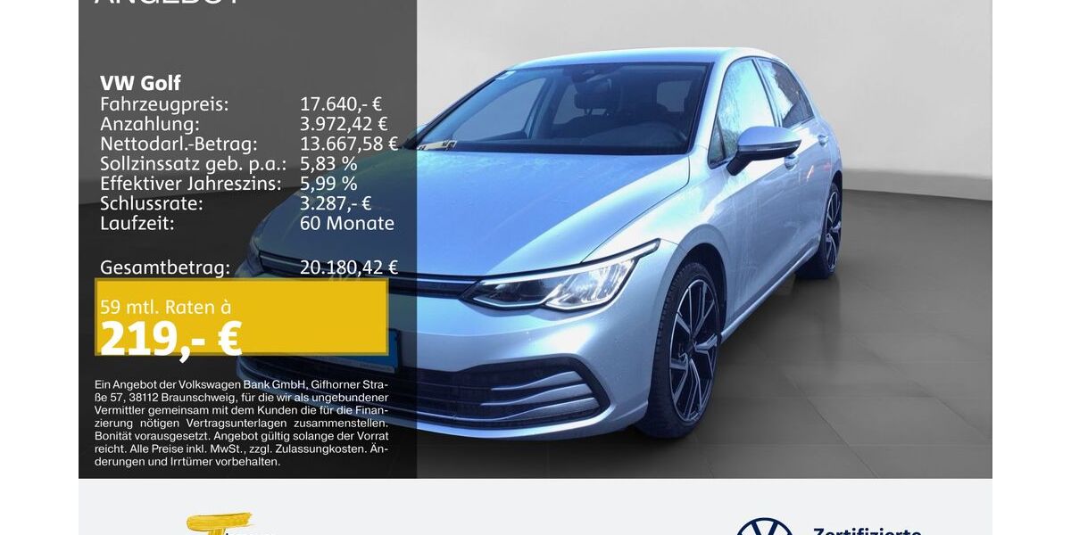 VW Golf 72.469 km 17.640 &euro; Gelsenkirchen 45894