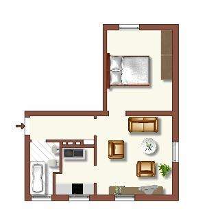 Etagenwohnung Duisburg Huckingen - 2 Zimmer, 40 m&sup2;, 409&euro; | Angebot:26184521