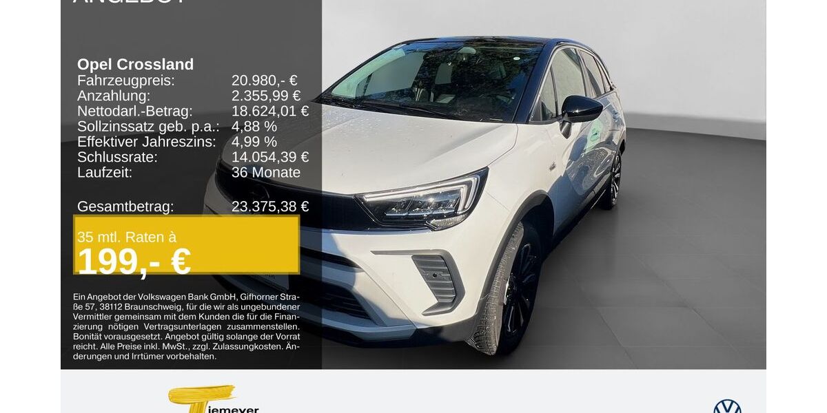 Opel Crossland (X) 4.206 km 20.980 &euro; Recklinghausen 45663