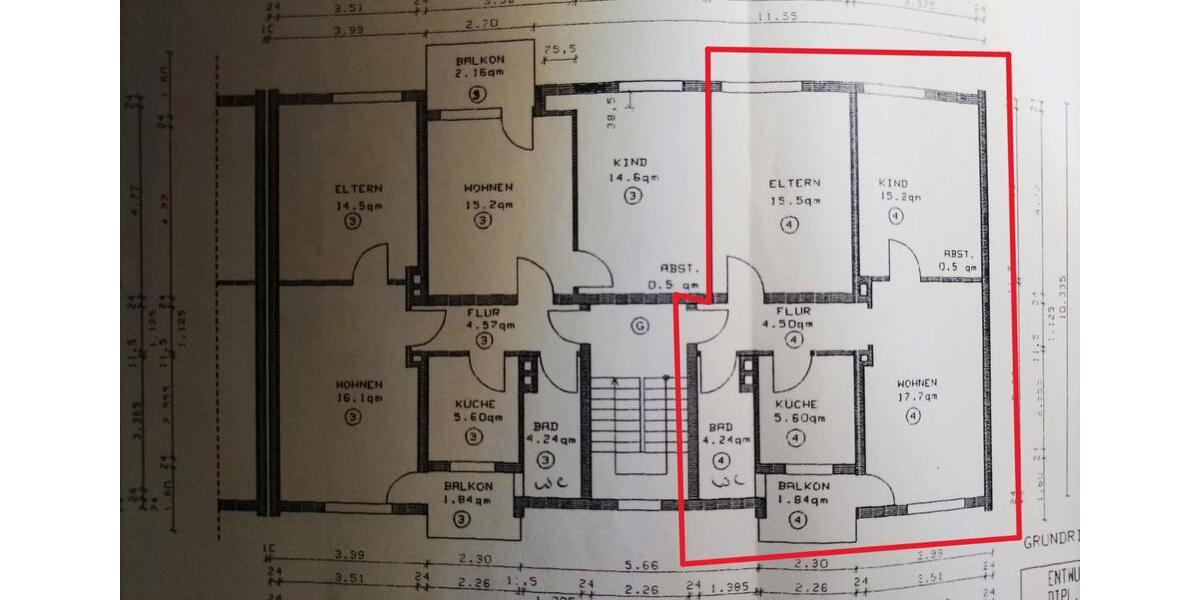 Etagenwohnung Oberhausen Rothebusch - 3 Zimmer, 65 m&sup2;, 159.000&euro; | Angebot:27260057