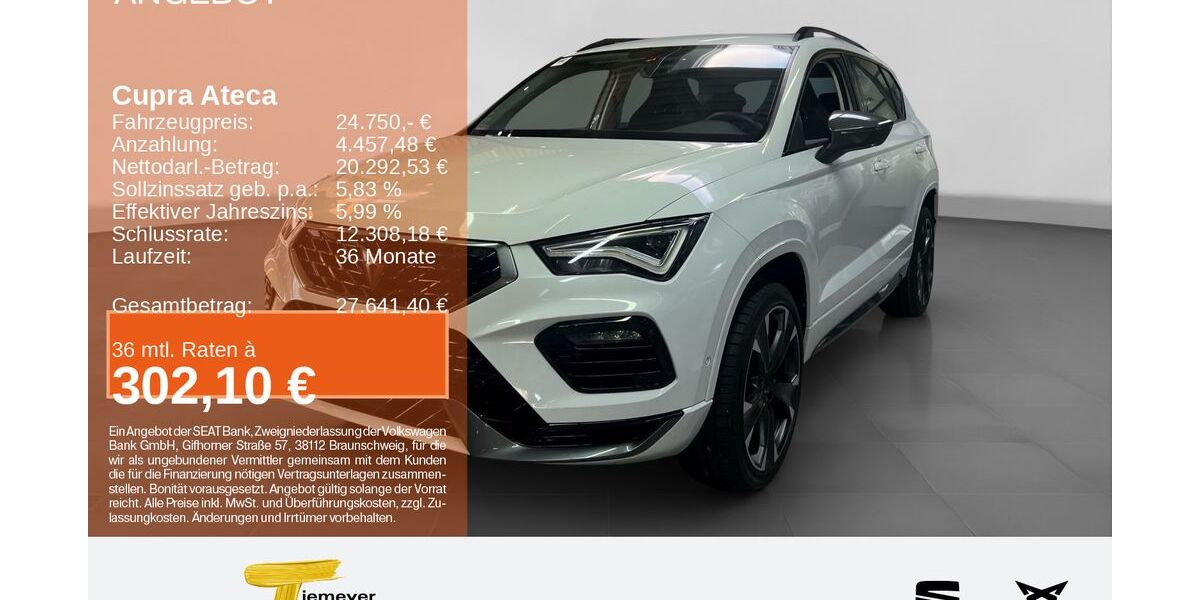 Cupra Ateca 29.252 km 24.750 &euro; Recklinghausen 45663
