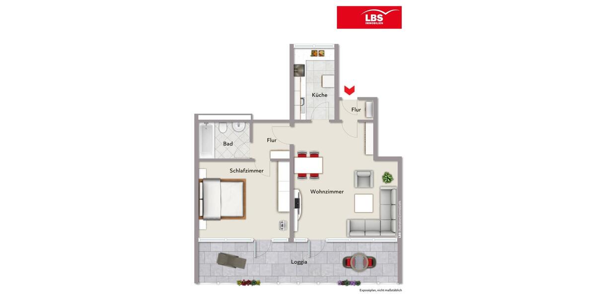 Etagenwohnung Marl Alt-Marl - 2 Zimmer, 63 m&sup2;, 560&euro; | Angebot:25047946