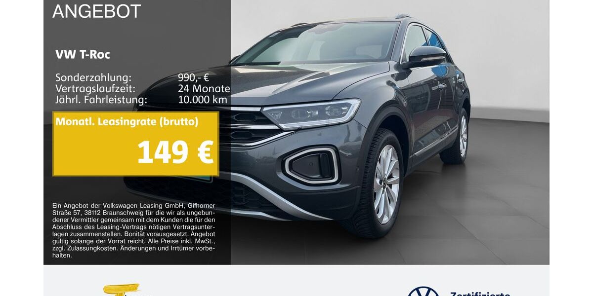 VW T-Roc 9.735 km 22.650 &euro; Marl 45770