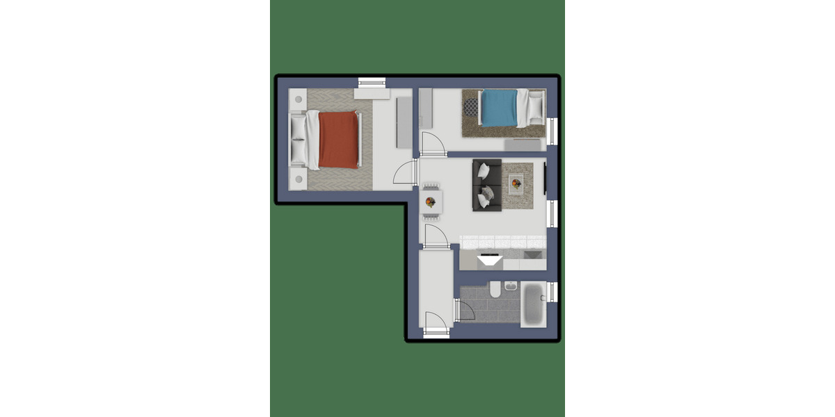 Etagenwohnung Duisburg Obermeiderich - 2 Zimmer, 46 m&sup2;, 349&euro; | Angebot:26345366