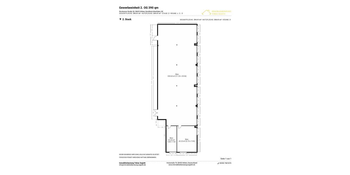 Gewerbeobjekt Witten Annen - 1.755&euro; | Angebot:22968798