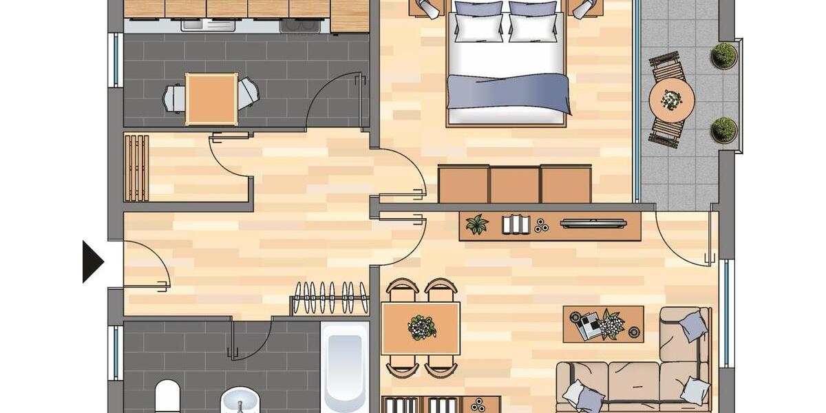 Etagenwohnung Velbert Velbert-Mitte - 2 Zimmer, 67 m&sup2;, 489&euro; | Angebot:24869543