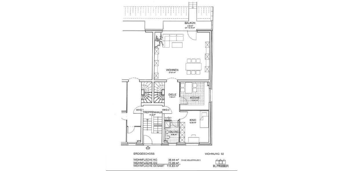 Etagenwohnung Moers - 4 Zimmer, 115 m&sup2;, 344.000&euro; | Angebot:26754332