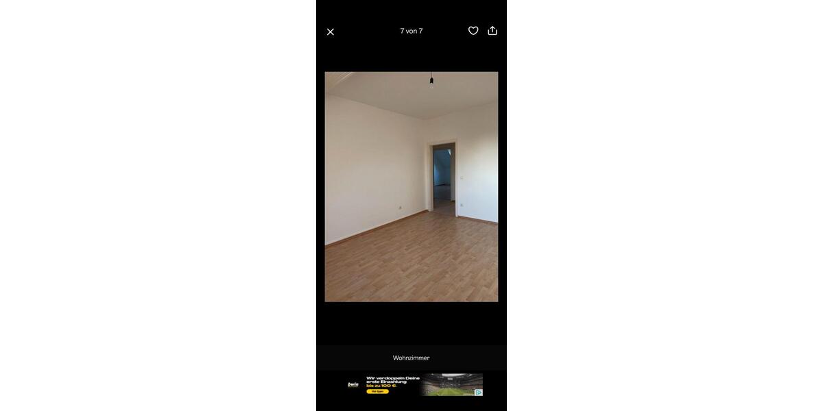 Dachgeschoßwohnung Gelsenkirchen Gelsenkirchen-Mitte - 2 Zimmer, 52 m&sup2;, 390&euro; | Angebot:26611665