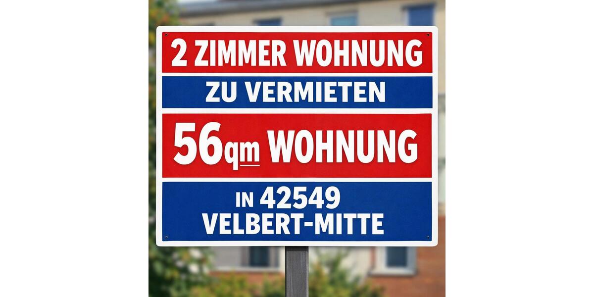 Erdgeschoßwohnung Velbert Velbert-Mitte - 2 Zimmer, 56 m&sup2;, 800&euro; | Angebot:25107400