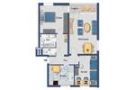 Etagenwohnung Hünxe - 3 Zimmer, 72 m&sup2;, 600&euro; | Angebot:26614527