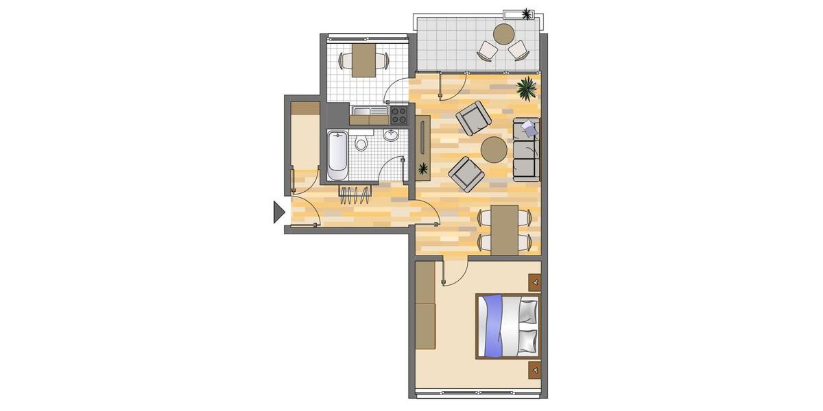 Etagenwohnung Gelsenkirchen Gelsenkirchen-Nord - 2 Zimmer, 59 m&sup2;, 439&euro; | Angebot:25218861