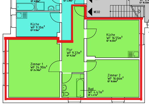 Zimmer Bochum Werne - 2 Zimmer, 71 m&sup2;, 710&euro; | Angebot:25661775