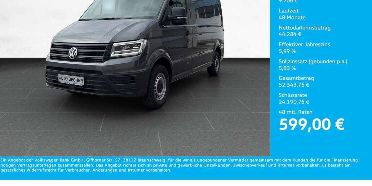 VW Crafter 5.247 km 53.990 &euro; Wesel 46485
