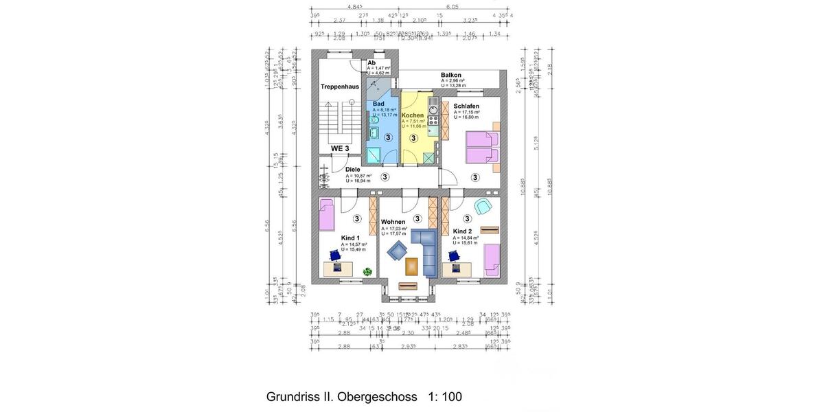 Etagenwohnung Duisburg Rheinhausen - 4 Zimmer, 90 m&sup2;, 170.000&euro; | Angebot:27079316