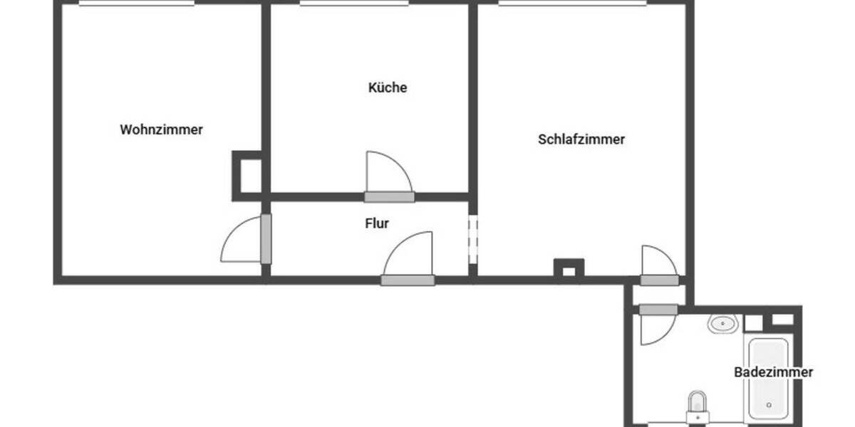 Etagenwohnung Essen Südostviertel - 2 Zimmer, 53 m&sup2;, 79.000&euro; | Angebot:26106874