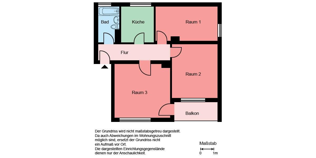 Erdgeschoßwohnung Castrop-Rauxel Deinighausen - 3 Zimmer, 60 m&sup2;, 449&euro; | Angebot:26666200