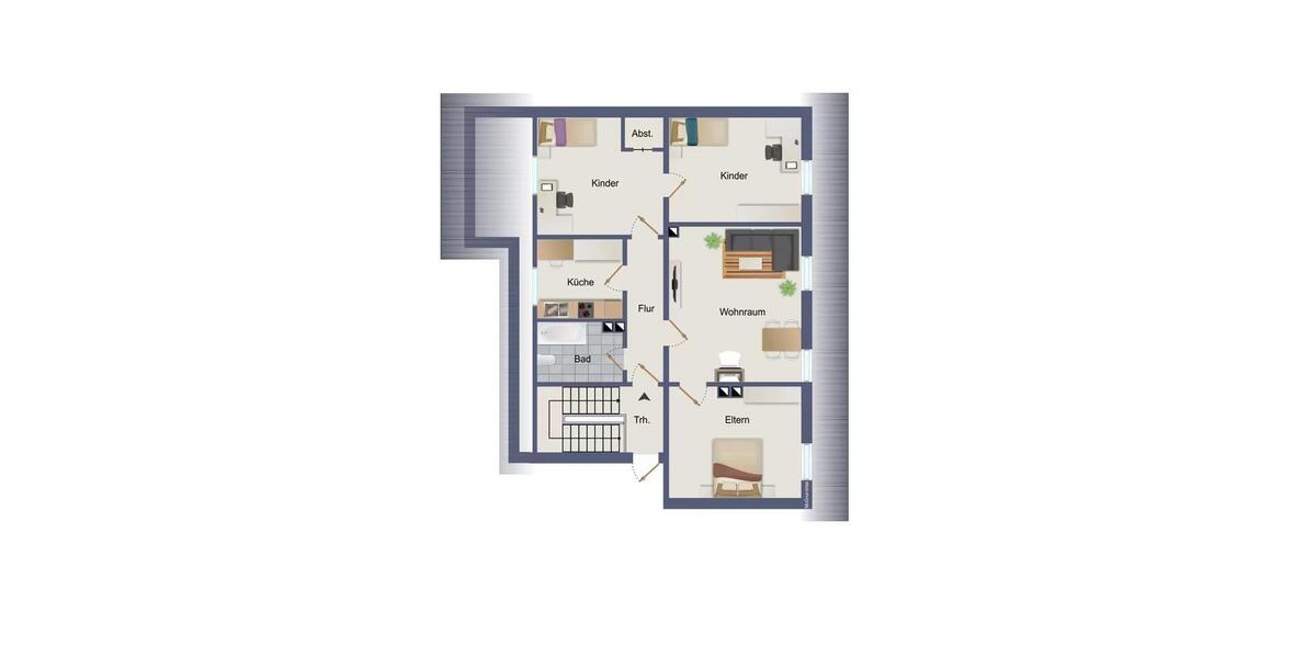 Dachgeschoßwohnung Gelsenkirchen - 4 Zimmer, 73 m&sup2;, 520&euro; | Angebot:26678946
