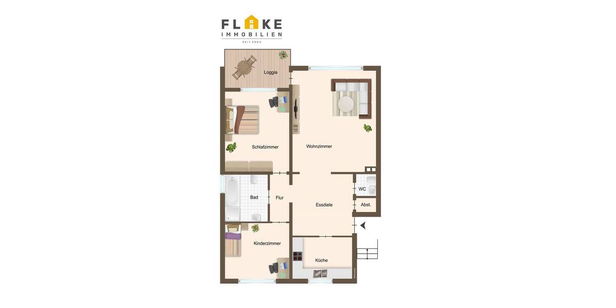 Freigezogene Eigentumswohnung mit Balkon und Garage in ruhiger, zentrumsnaher Lage von Datteln! - Etagenwohnung Datteln | Angebot:26632414