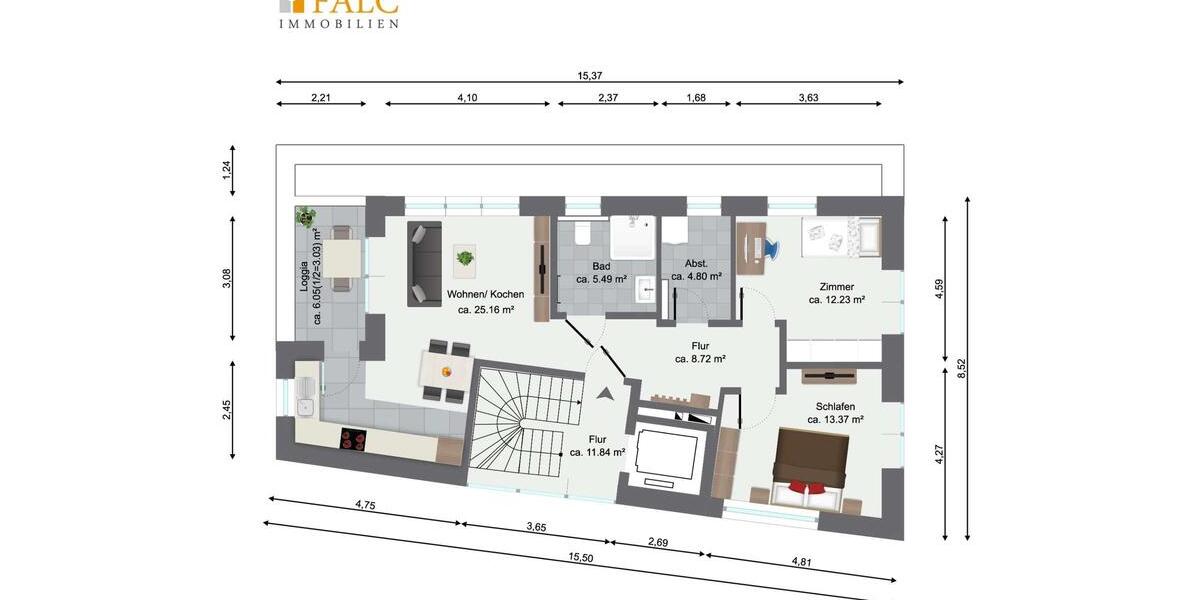 Etagenwohnung Marl Alt-Marl - 3 Zimmer, 72 m&sup2;, 1.152&euro; | Angebot:23817248