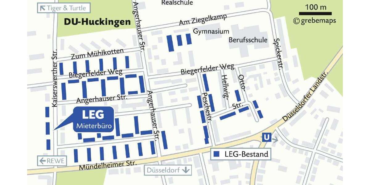 Etagenwohnung Duisburg Huckingen - 2 Zimmer, 42 m&sup2;, 409&euro; | Angebot:25915594