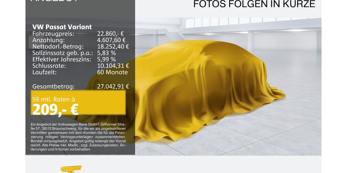 VW Passat Variant 60.663 km 21.780 &euro; Herne 44653