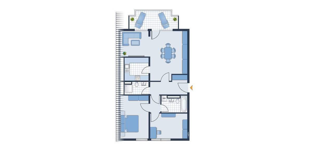 Etagenwohnung Essen Rüttenscheid - 3 Zimmer, 78 m&sup2;, 1.050&euro; | Angebot:26544423