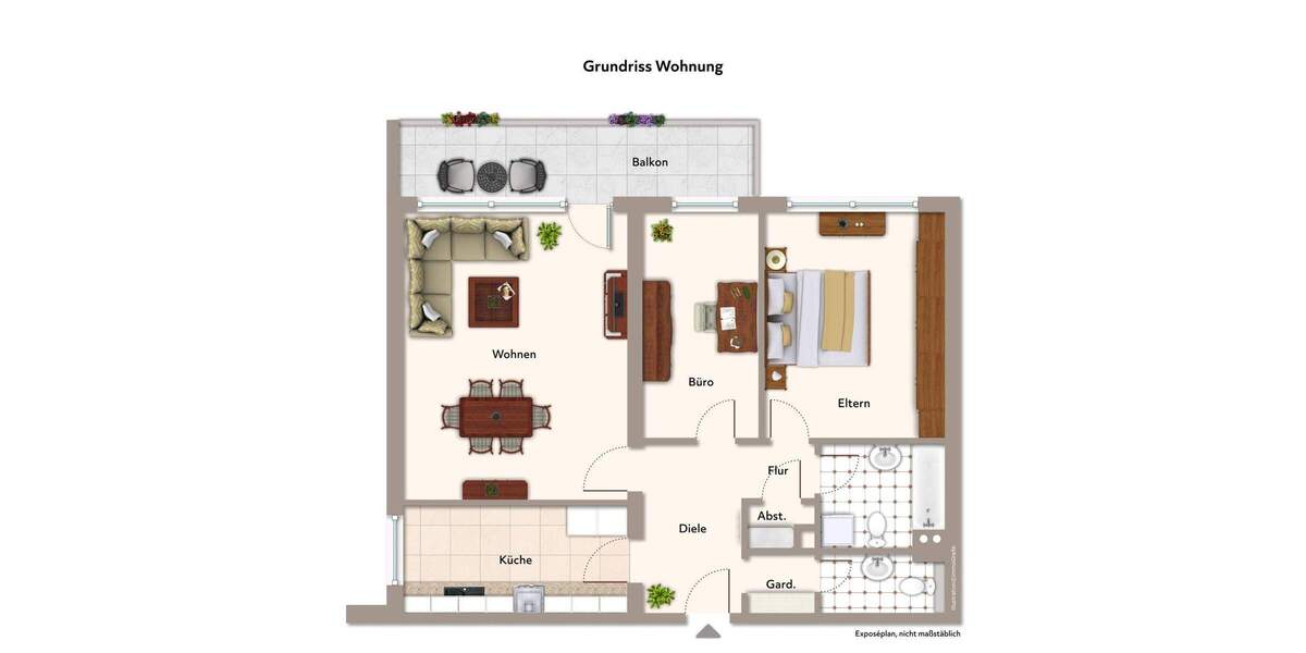 Etagenwohnung Wesel - 3 Zimmer, 83 m&sup2;, 117.000&euro; | Angebot:25801250