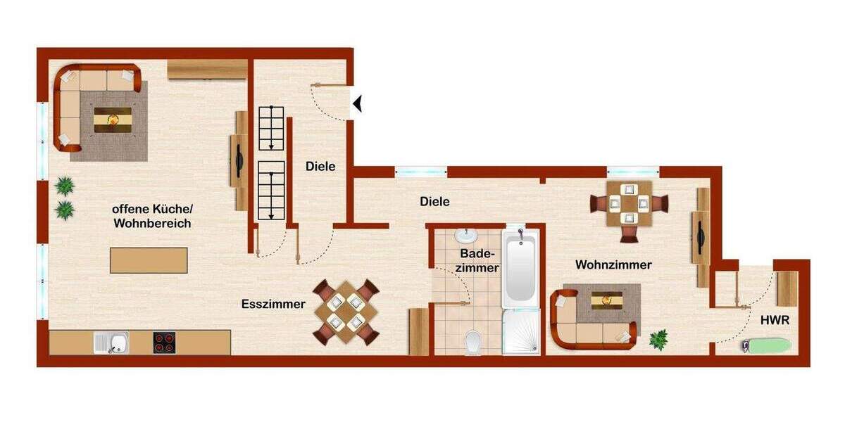 Doppelhaushälfte Rheinberg Orsoy - 5 Zimmer, 118 m&sup2;, 300.000&euro; | Angebot:25797453