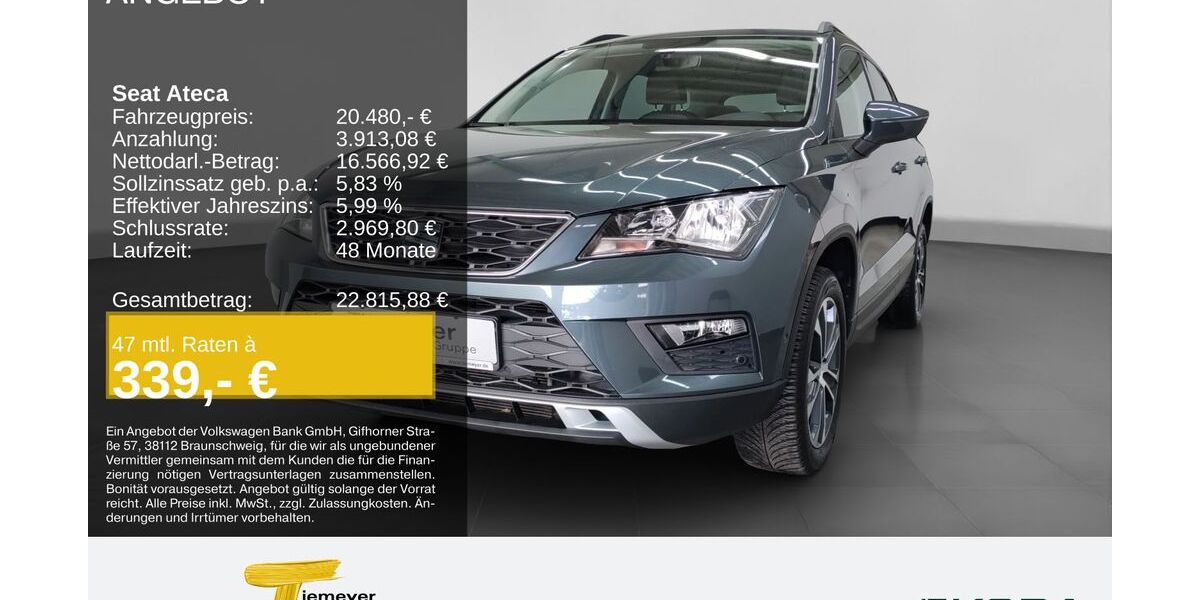 Seat Ateca 73.360 km 19.990 &euro; Bochum 44809