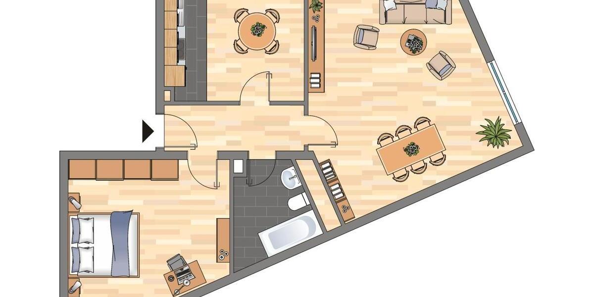 Etagenwohnung Duisburg Beeck - 2 Zimmer, 63 m&sup2;, 489&euro; | Angebot:25857600