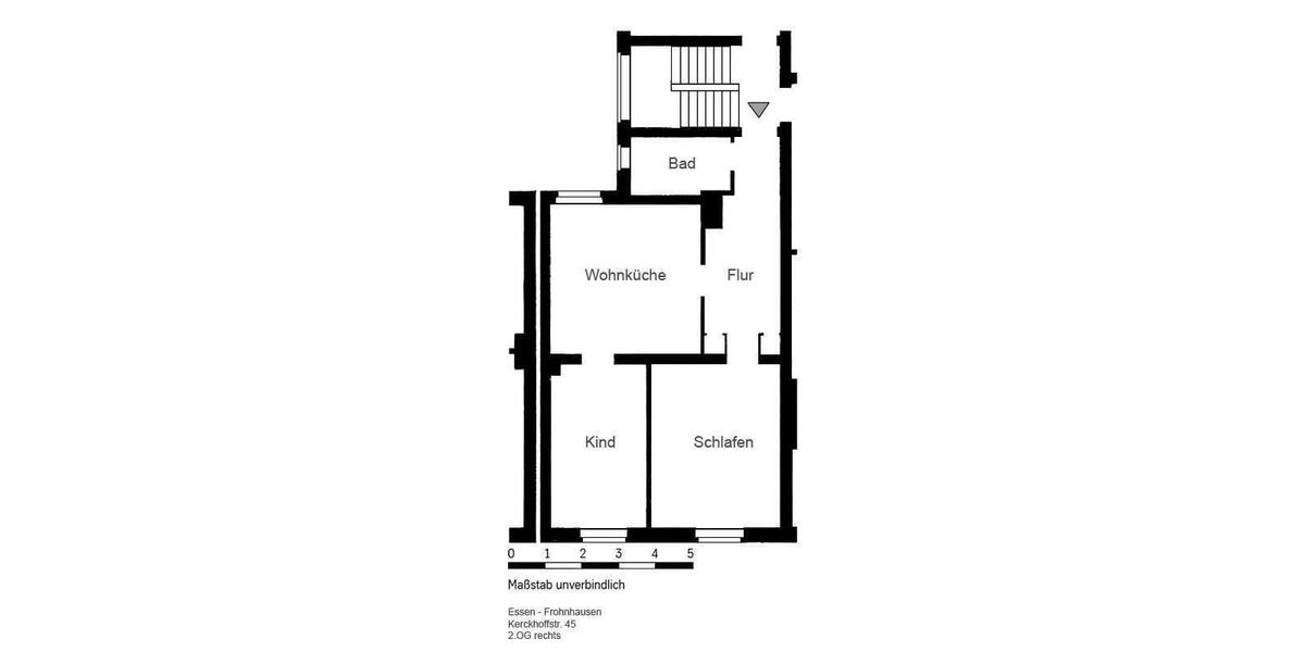 Etagenwohnung Essen Stadtbezirk III - 2.5 Zimmer, 59 m&sup2;, 499&euro; | Angebot:25657176