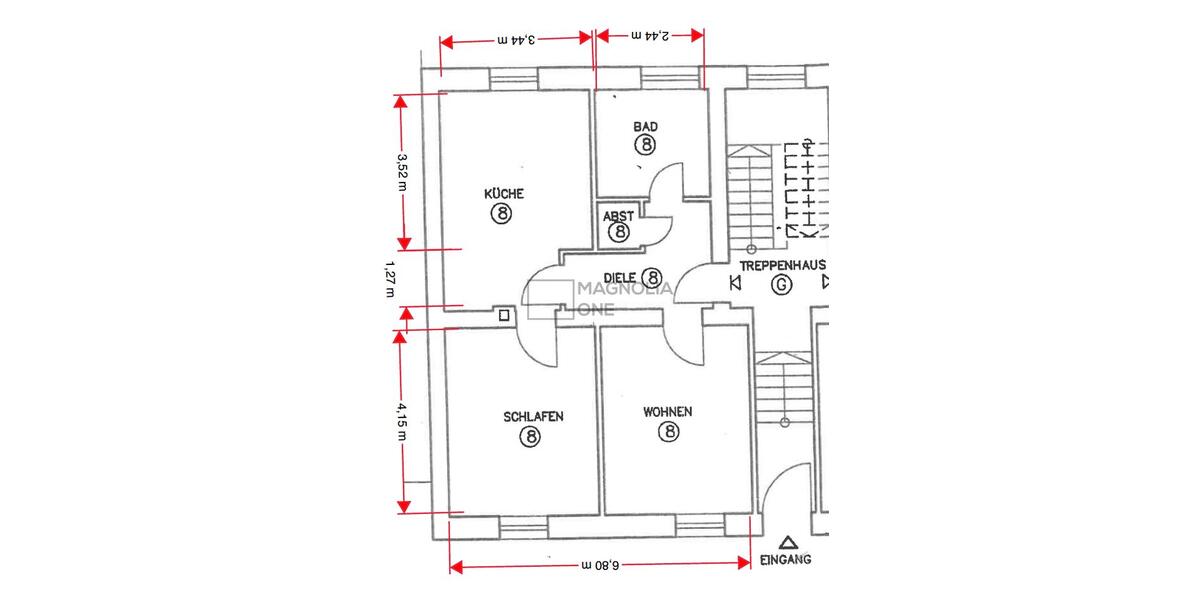 Erdgeschoßwohnung Essen Frillendorf - 2 Zimmer, 55 m&sup2;, 520&euro; | Angebot:24753465