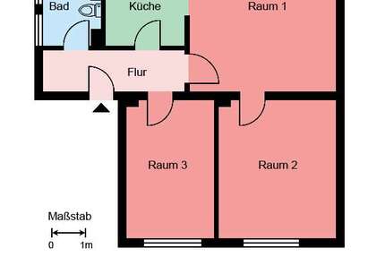 Wohnung Castrop-Rauxel Rauxel - 3 Zimmer, 58 m&sup2;, 439&euro; | Angebot:26150028