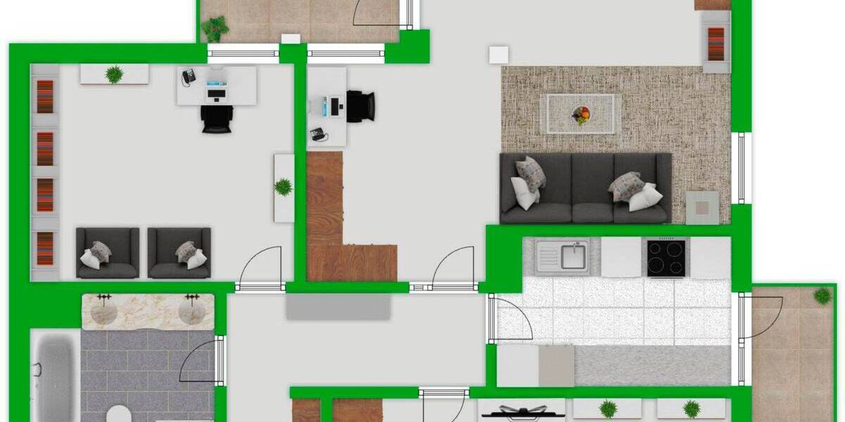 Etagenwohnung Essen Stadtwald - 3 Zimmer, 96 m&sup2;, 215.000&euro; | Angebot:26556355