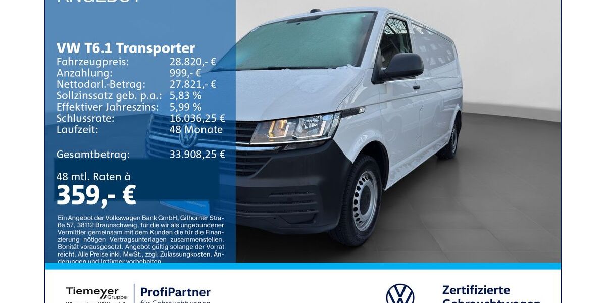 VW T6 Transporter 44.926 km 28.820 &euro; Recklinghausen 45663