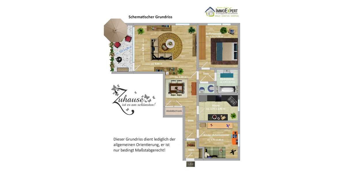 Etagenwohnung Gladbeck Mitte I (West) - 3 Zimmer, 89 m&sup2;, 565&euro; | Angebot:25839422