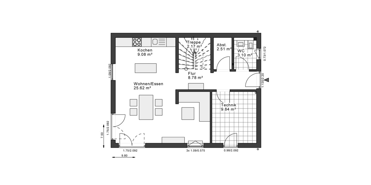 Einfamilienhaus Bottrop Boy - 3 Zimmer, 120 m&sup2;, 1.846&euro; | Angebot:25257368