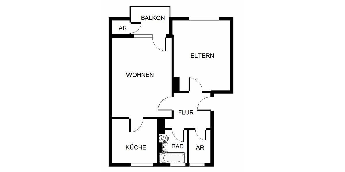 Erdgeschoßwohnung Essen Stadtbezirk VI - 2.5 Zimmer, 55 m&sup2;, 601&euro; | Angebot:26695514