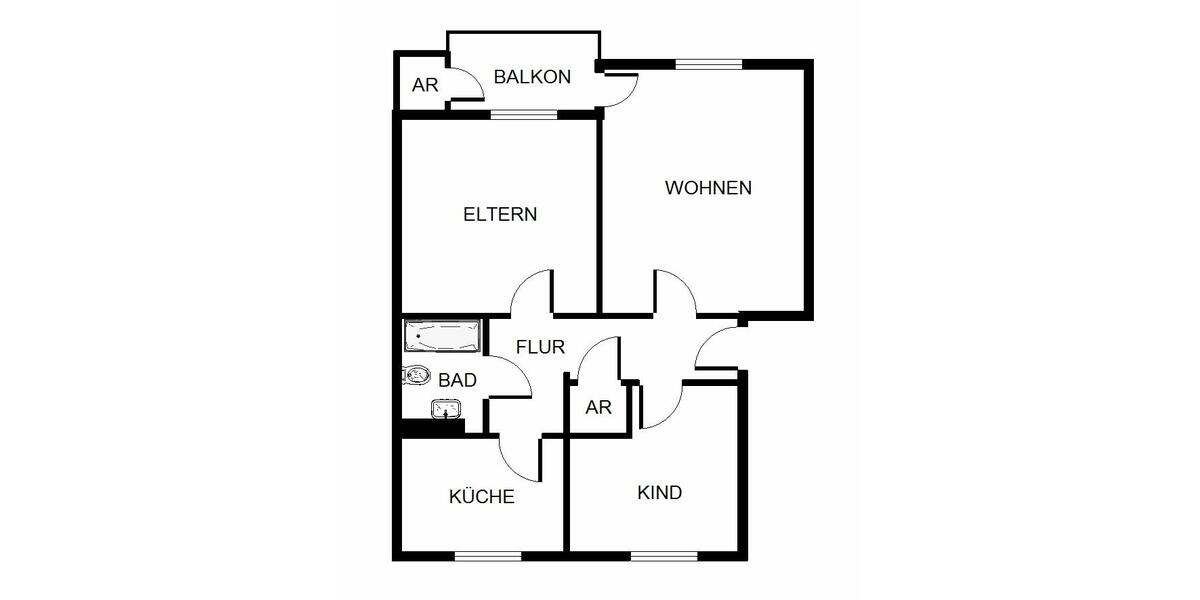 Etagenwohnung Herne Sodingen - 3 Zimmer, 66 m&sup2;, 499&euro; | Angebot:26008864