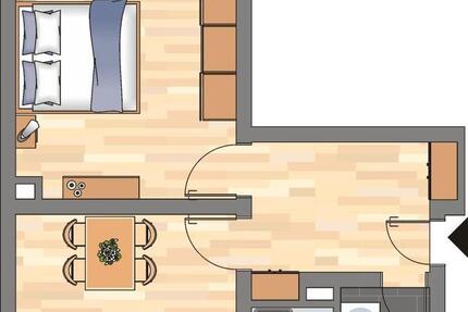 Wohnung Essen Frillendorf - 2 Zimmer, 46 m&sup2;, 409&euro; | Angebot:26042315